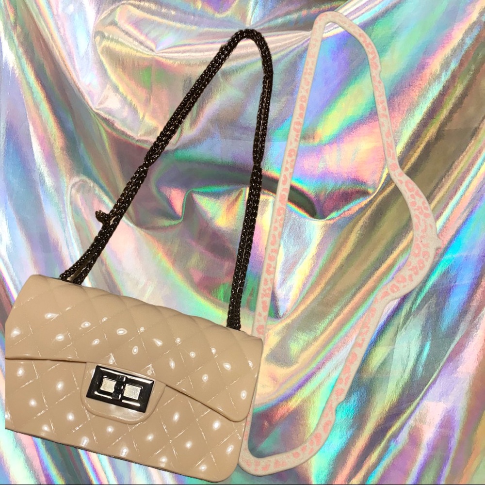 Nude/cream Plastic Mini Purse 🍨🧡🤎💛